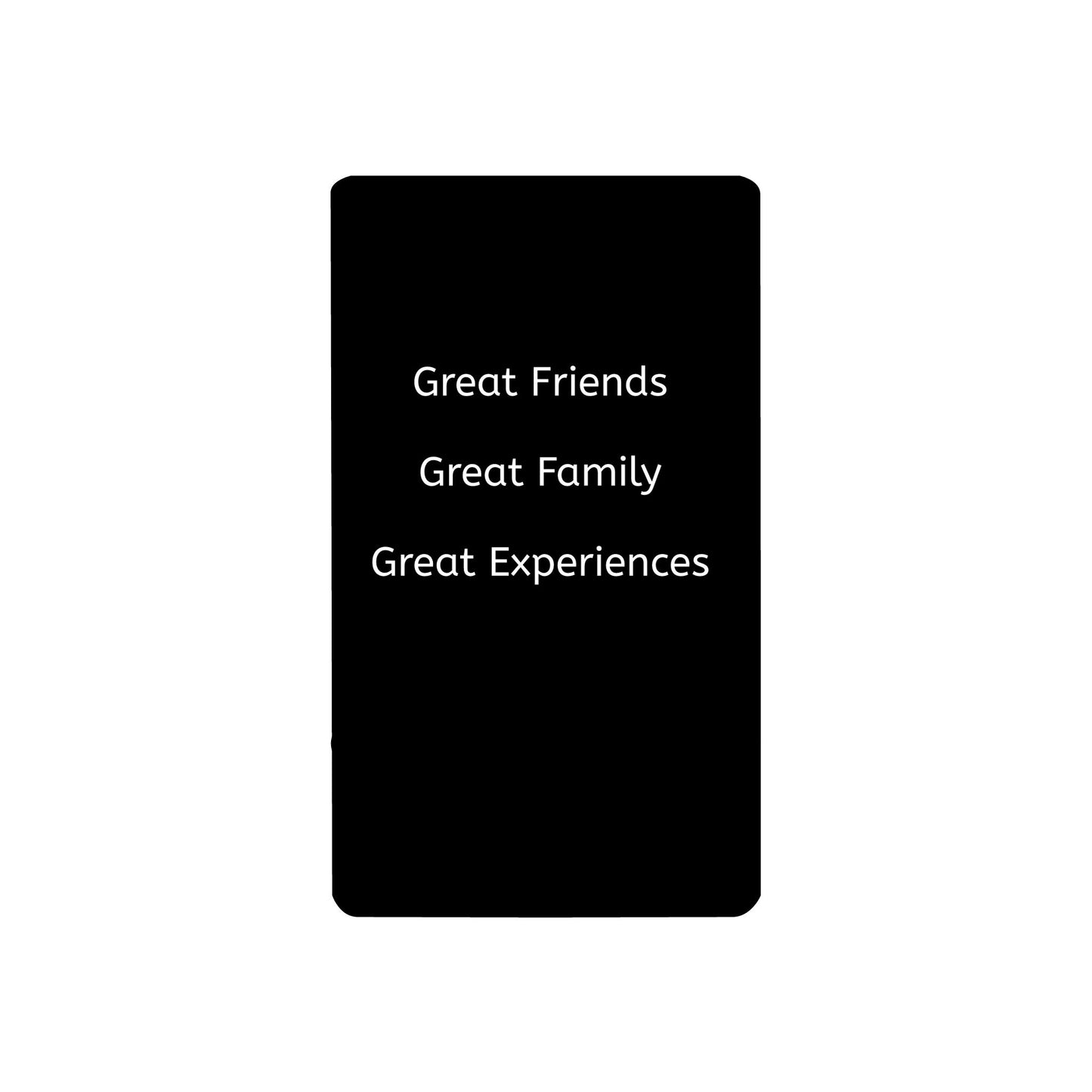 Bakabes Metal Can Holder - Great Friends, Great Family, Great Experiences Beverage Holder, 12oz