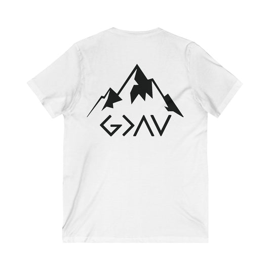 V-Neck Tee - God is Greater