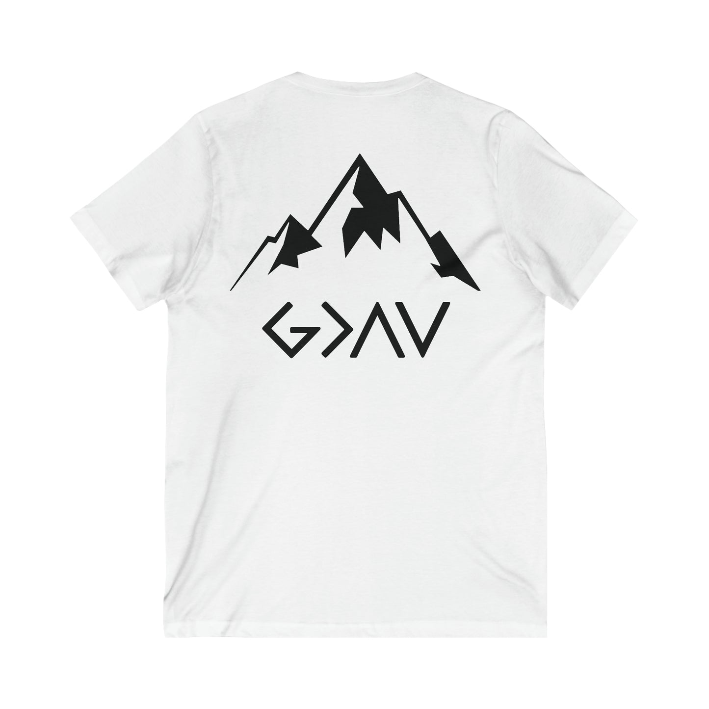 Jersey Short Sleeve V-Neck Tee - God is Greater